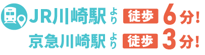 JR川崎駅より徒歩3分